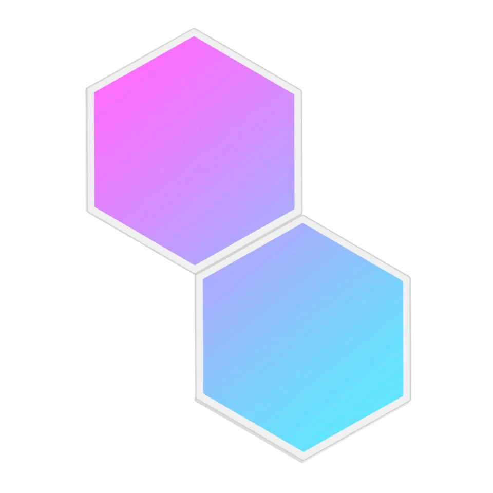 Govee Glide Hexa Lys Paneler - Udvidelsespakke (2 Paneler) Led Lys – væglampe — produktfoto