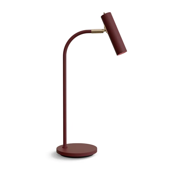 Belid Slender Mørkerød/Messing – bordlampe — produktfoto