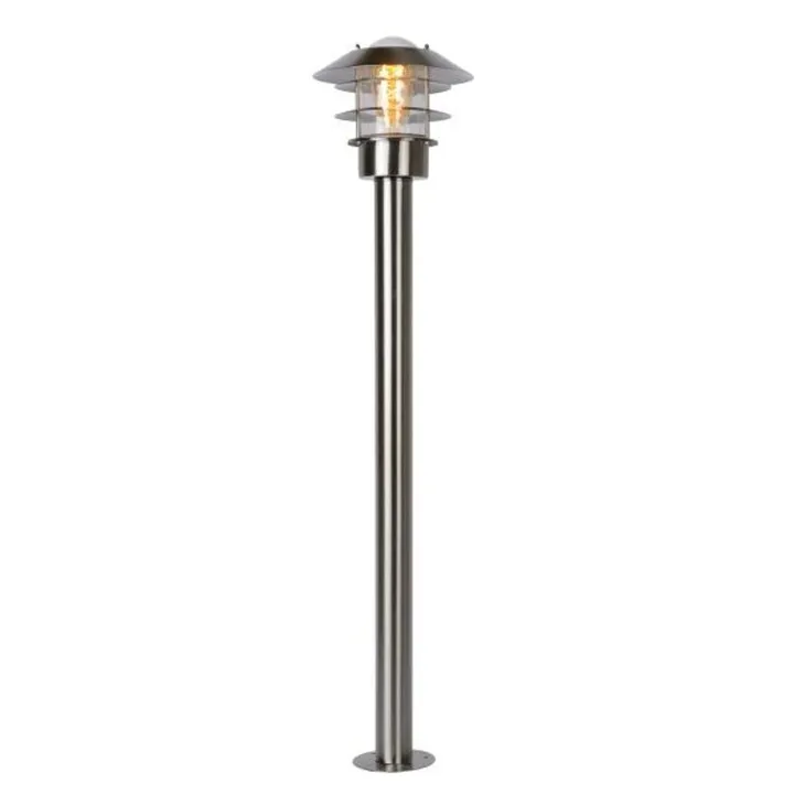 Lucide Zico Ø21,8 Satin/Krom – udendørslampe — produktfoto