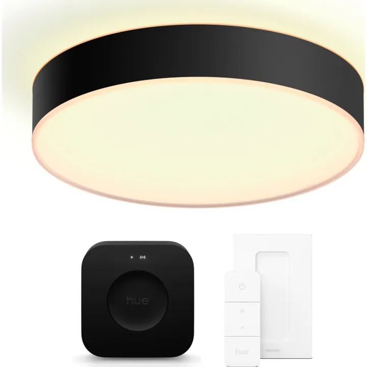 No brand Philips Hue Enrave , sort, Ø38 cm, startsæt – loftlampe — produktfoto