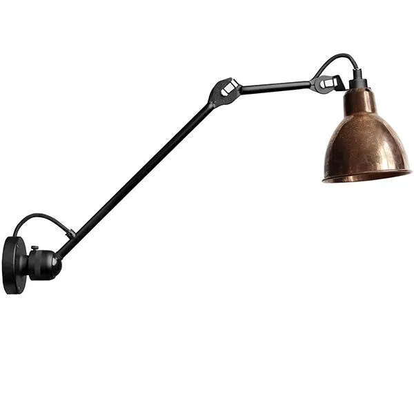La Lampe Gras N304 L40 Mat Sort/Rå Kobber Hardwired – væglampe — produktfoto