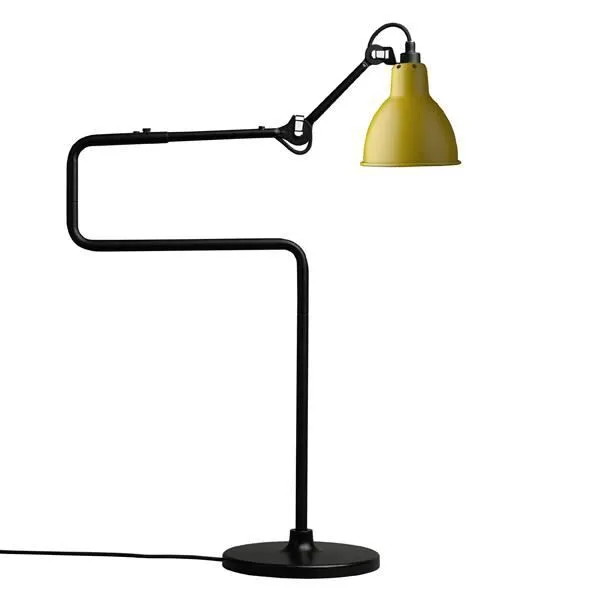 La Lampe Gras N317 Mat Sort & Mat Gul – bordlampe — produktfoto