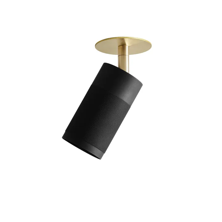 Thorup Copenhagen Patrone Recessed Sortbruneret/Messing Box-Fit – loftlampe — produktfoto
