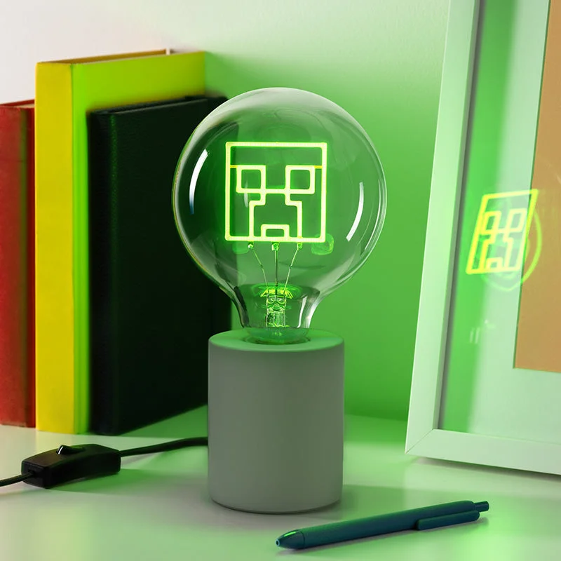 Paladone Minecraft Creeper - Led Neon Bulb Lampe Lys – dekorationslys — produktfoto
