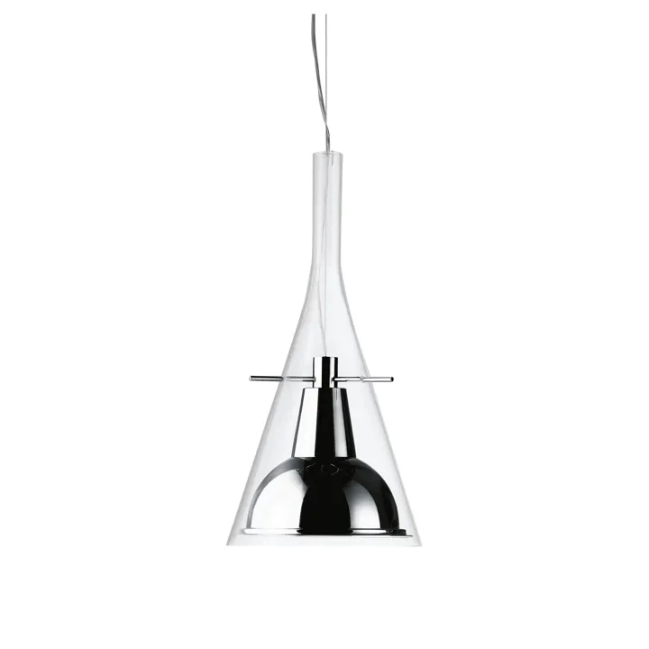 FontanaArte Flute Transparent/Krom – pendel — produktfoto