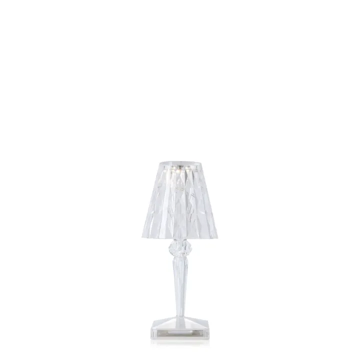 Kartell BATTERY Krystal – transportabel bordlampe — produktfoto
