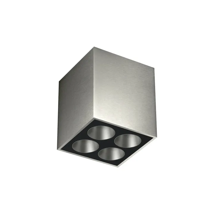 Flos Light Shadow Surface 4 Spots Square Optic Wide Flood Stål – spot — produktfoto