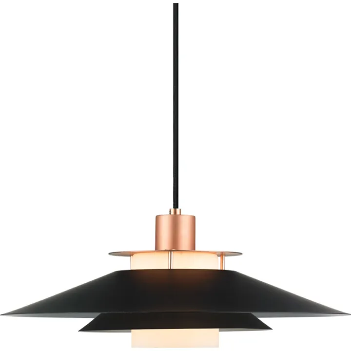 Halo Design Rivoli , sort/kobber – pendel — produktfoto
