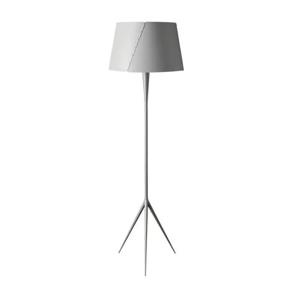 TATO De-Lux B4 Sølv & Mat Hvid – gulvlampe — produktfoto