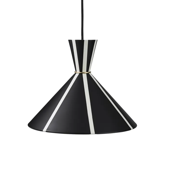 Warm Nordic Bloom Stripe Sort Noir/ Varm Hvid – pendel — produktfoto