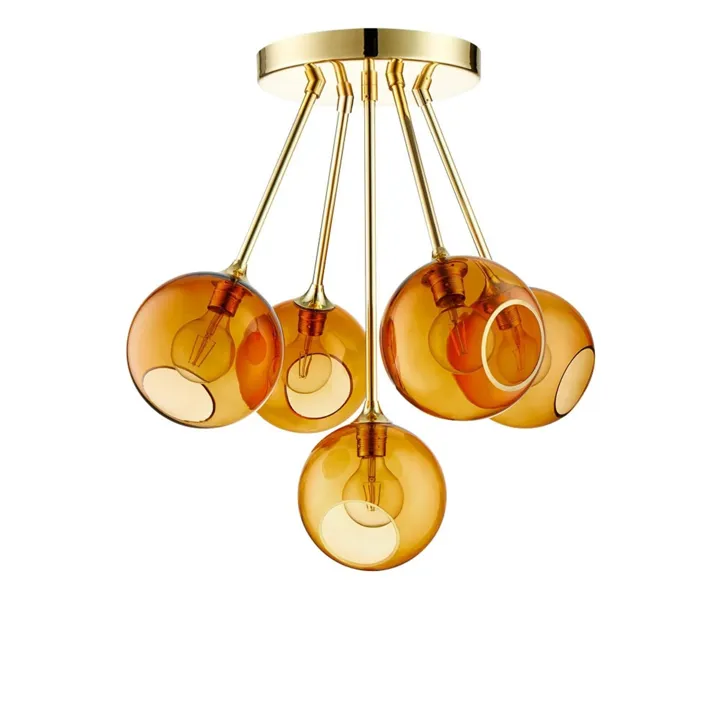 Design By Us Ballroom Molecule Amber/Guld – loftlampe — produktfoto