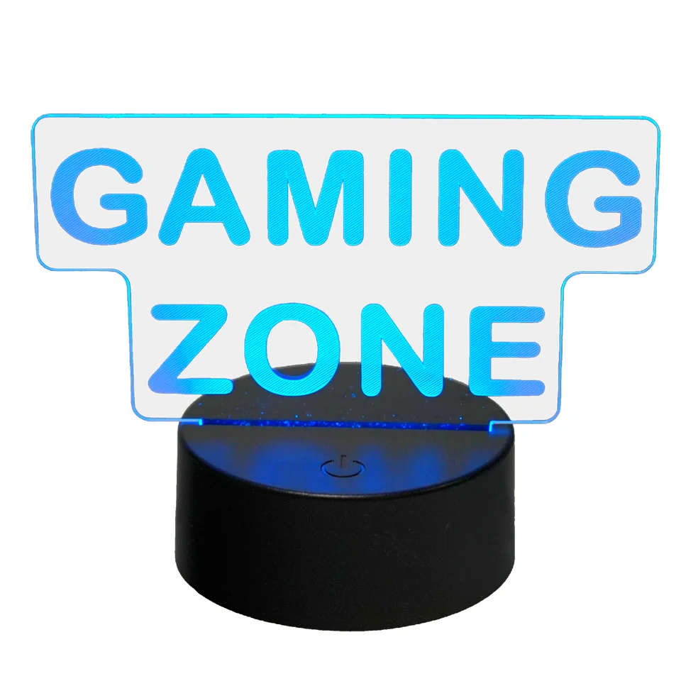 Mecharite 3D LED Lampe - Gaming Zone – dekorationslys — produktfoto