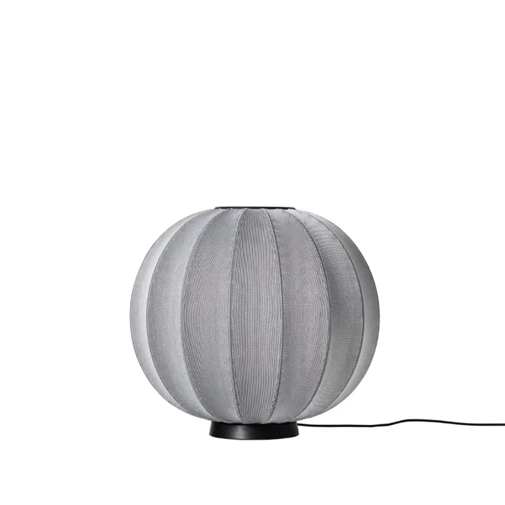 Made By Hand Knit-Wit 60 Round Silver – gulvlampe — produktfoto
