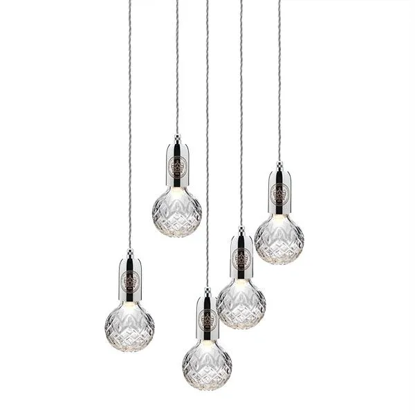 Lee Broom Crystal Bulb 5 Stk Klar /Krom – pendel — produktfoto