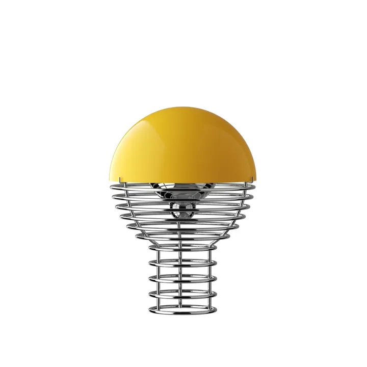 Verpan Wire Gul – transportabel bordlampe — produktfoto