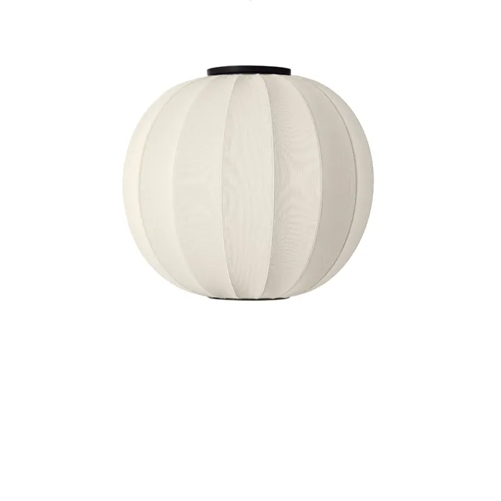 Made By Hand Knit-Wit 60 Rund Perle Hvid – loftlampe — produktfoto