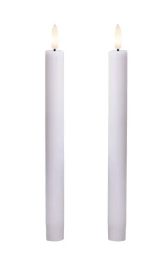LED kronelys, 22,2 cm, hvid, 2 stk — produktfoto
