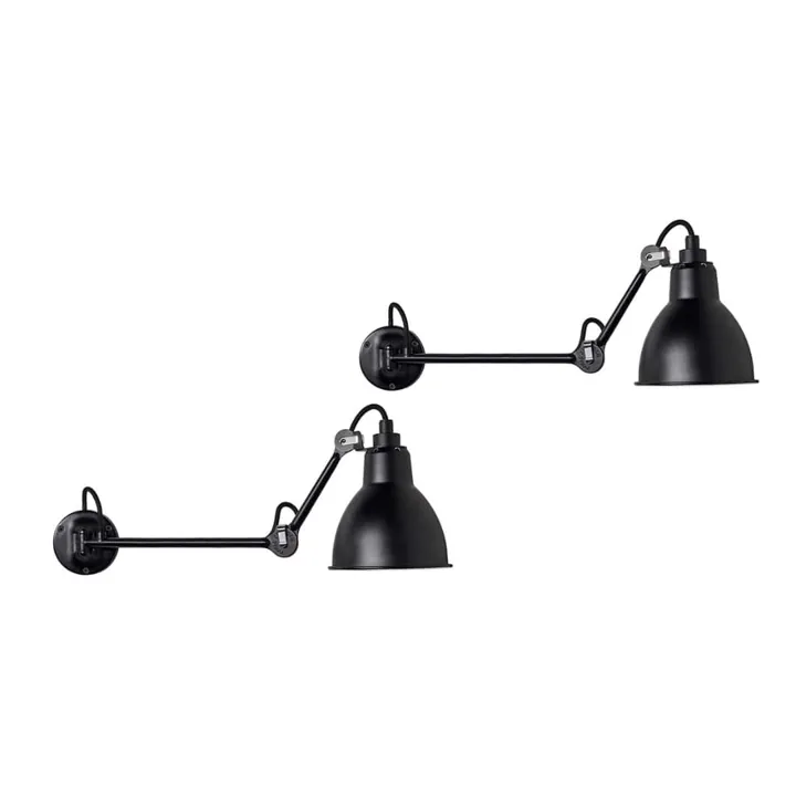 Lampe Gras 204 L40 Sort 2 pak – væglampe — produktfoto