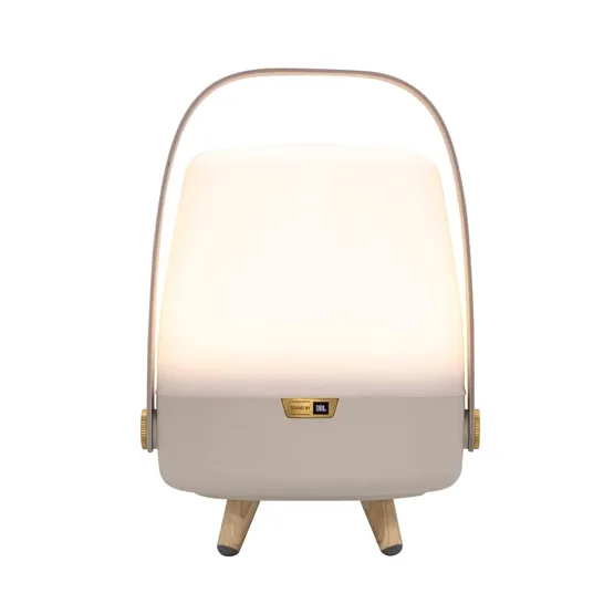 Kooduu Lite-up Play Mini 2.0 LED lampe m/JBL højtaler, sand – bordlampe — produktfoto