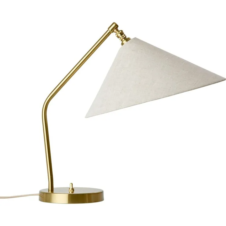 GUBI Gräshoppa Messing/Canvas – bordlampe — produktfoto