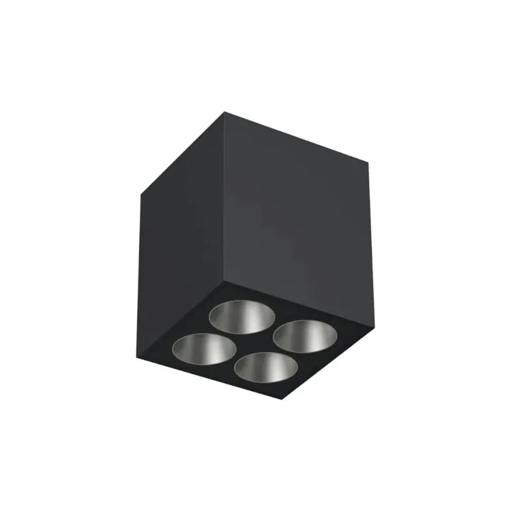 Flos Light Shadow Surface 4 Spots Square Optic Wide Flood Sort – spot — produktfoto