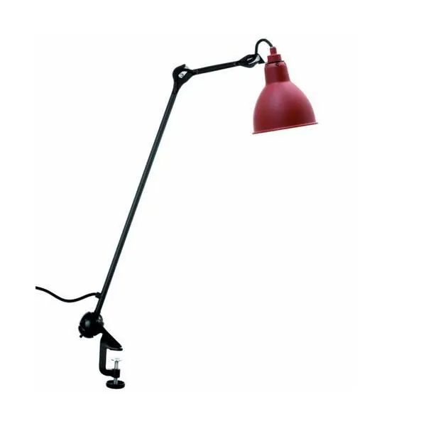 La Lampe Gras N201 Mat Sort & Mat Rød – bordlampe — produktfoto