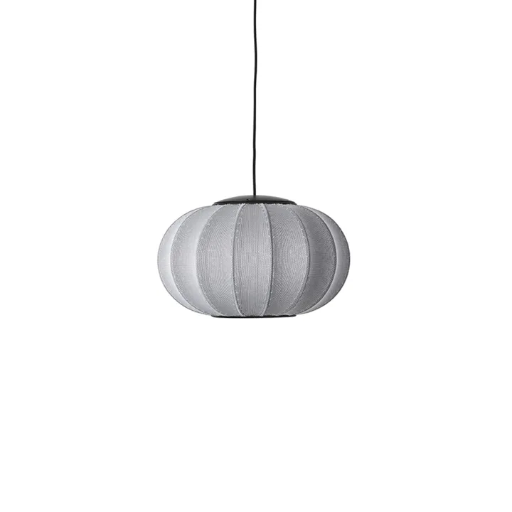 Made By Hand Knit-Wit Oval Ø45 Sølv LED – pendel — produktfoto