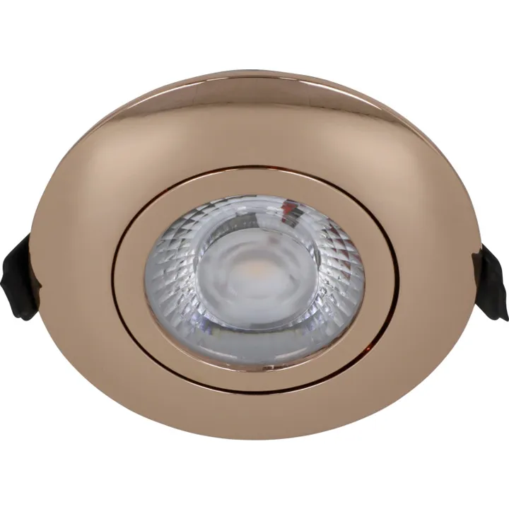 Nordtronic Low Profile Flexible indbygningsspot, Ø8,3 cm, DTW, kobber – indbygningsspot — produktfoto