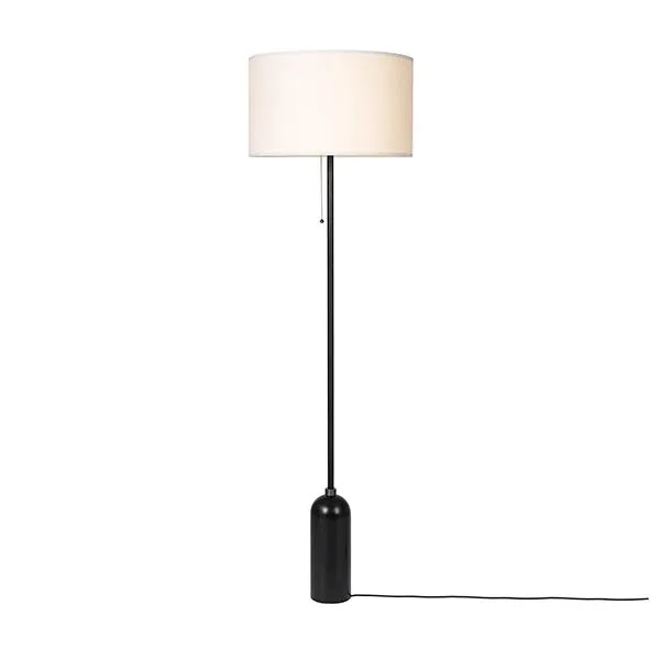 GUBI Gravity Stor Mørknet Stål/Hvid – gulvlampe — produktfoto