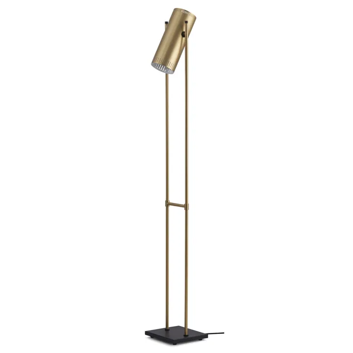 Warm Nordic Trombone Messing – gulvlampe — produktfoto