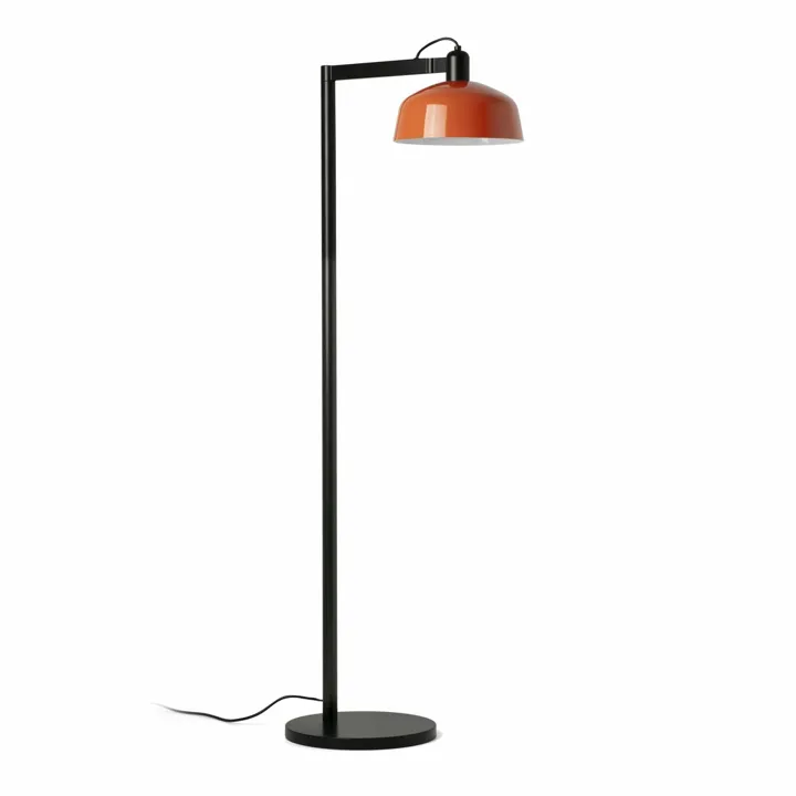 Faro TATAWIN Satin Sort/Reddish Orange – gulvlampe — produktfoto