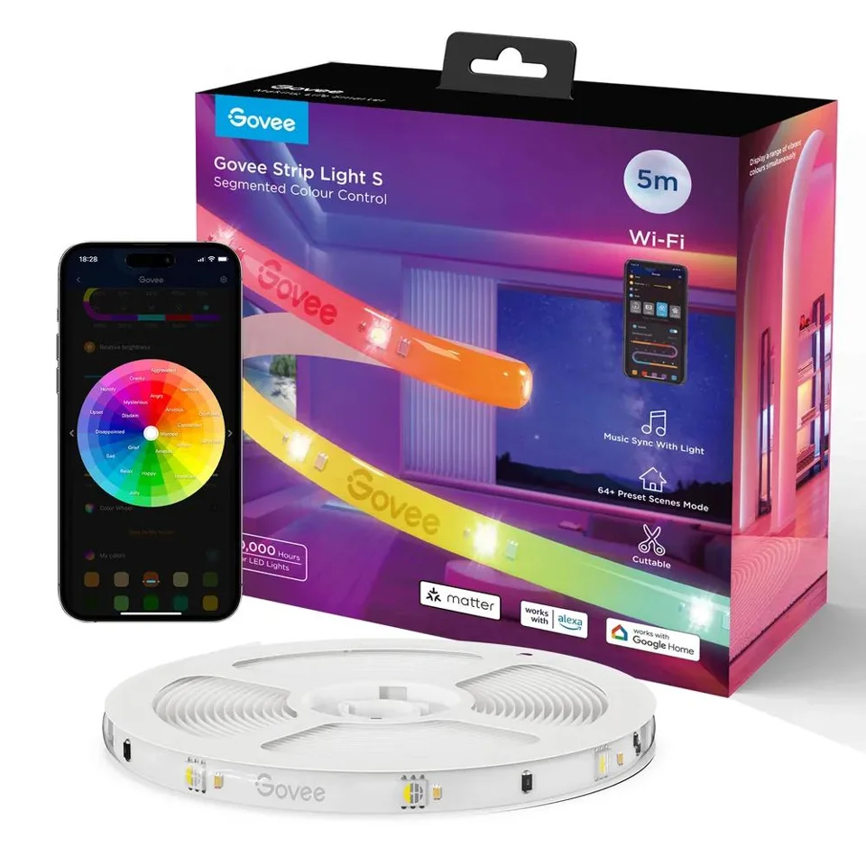 Govee H612A Intelligent LED lysstrip WiFi/Bluetooth 5 m – LED-strip — produktfoto