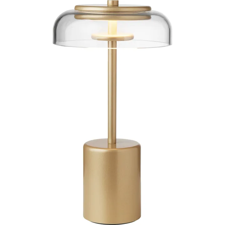 Nuura Blossi Mini Nordisk Guld/Klar – transportabel bordlampe — produktfoto