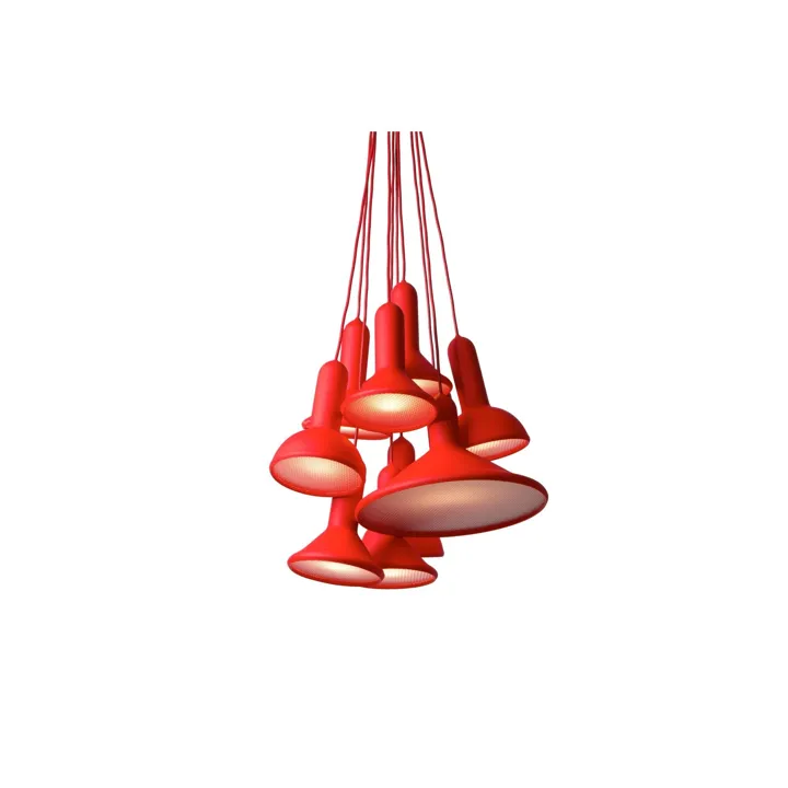 Established & Sons TORCH LIGHT S10 BUNCH H180 Rød – pendel — produktfoto