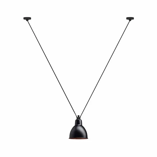 La Lampe Gras N323 Mat Sort/Kobber Round – pendel — produktfoto