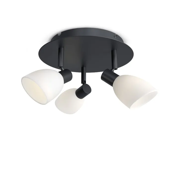Herstal Cut Spotlight Rund 3 Sort/Opal – spot — produktfoto