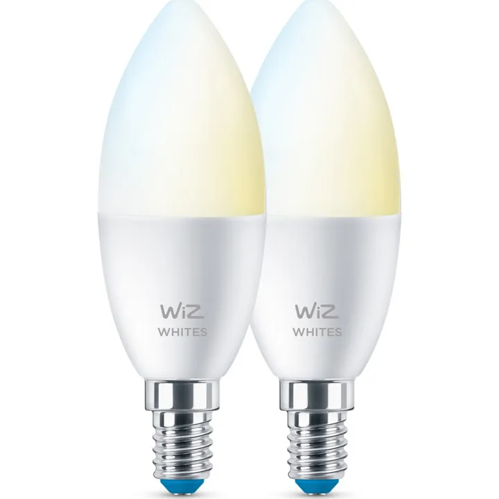 Wiz E14 kertepære, 2700K-6500K, 4,9W, 2-pak – pære — produktfoto