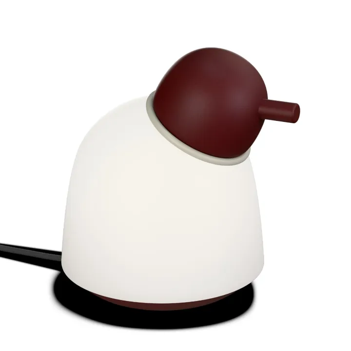 Belid Bird Dark Red/Sand Opal – bordlampe — produktfoto