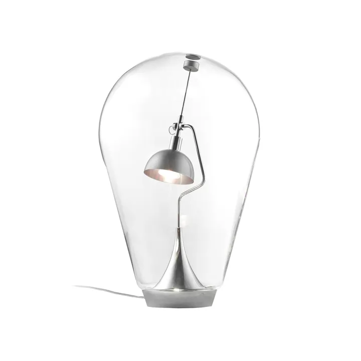 Lodes Blow Krom/Klar – bordlampe — produktfoto