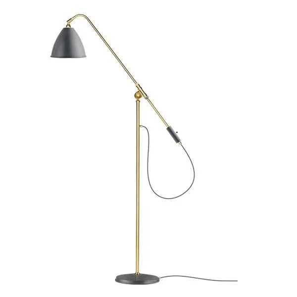 GUBI Bestlite BL4 Grå/Messing – gulvlampe — produktfoto