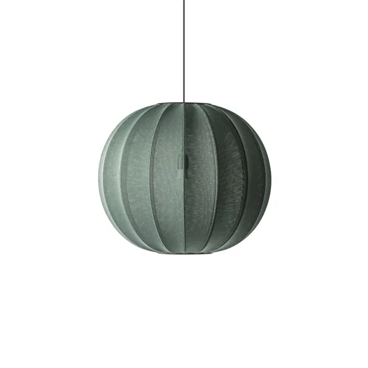 Made By Hand Knit-Wit Round Ø60 Tweed Green – pendel — produktfoto