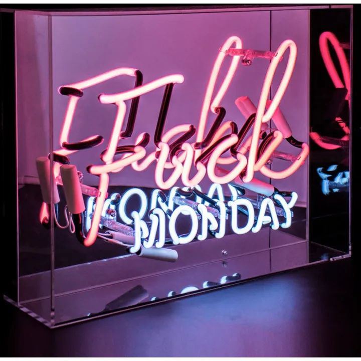 Locomocean Fuck Monday neonskilt – dekorationslys — produktfoto