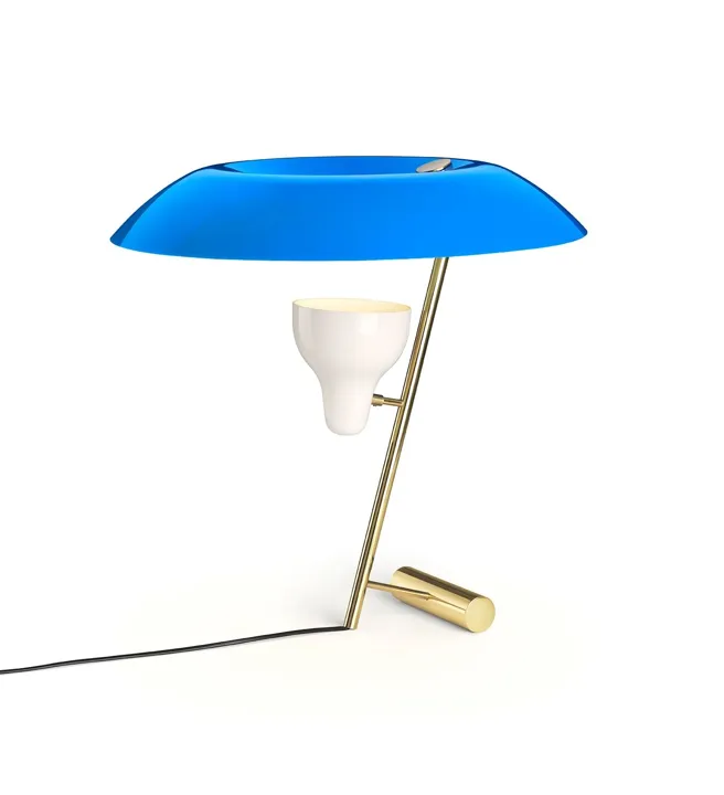Astep Model 548 Messing/Blå – bordlampe — produktfoto