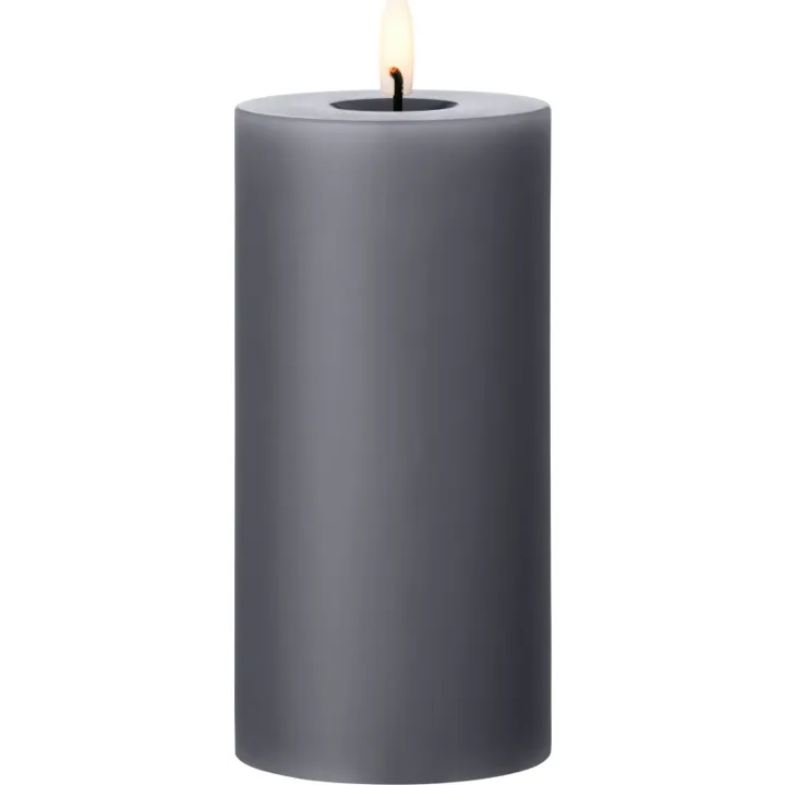 ester & erik LED bloklys, antracit, 15 cm – LED-stearinlys — produktfoto