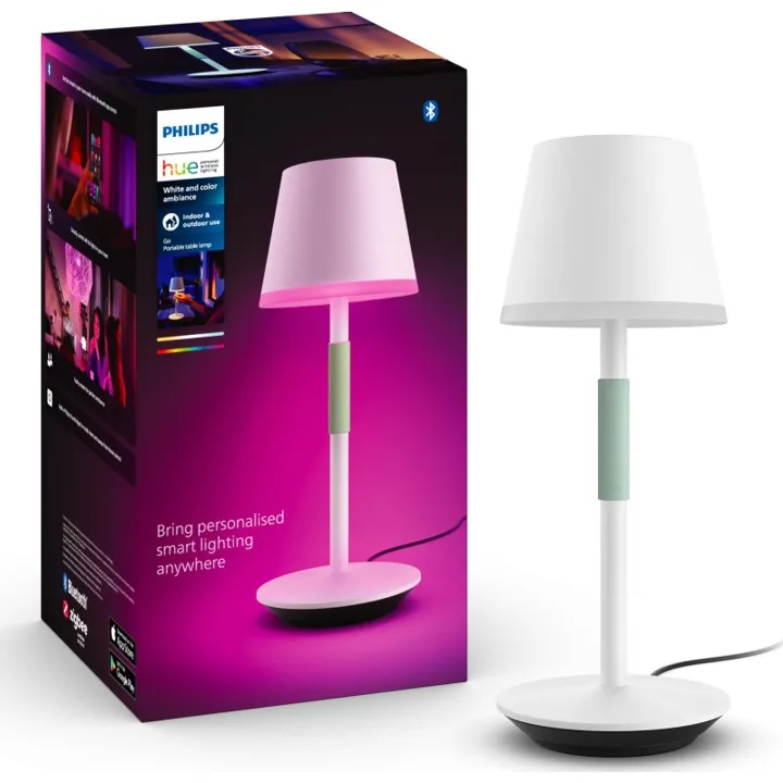 Philips Hue Go genopladelig udendørs , hvid – udendørslampe — produktfoto