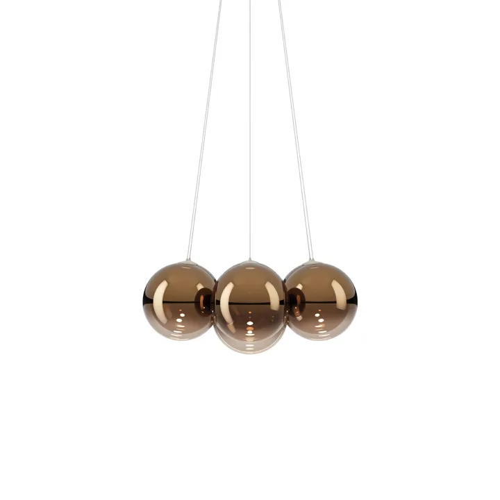 Lodes Random Cloud 7 Ø28 3000K Glossy Bronze/Glas – lysekrone — produktfoto