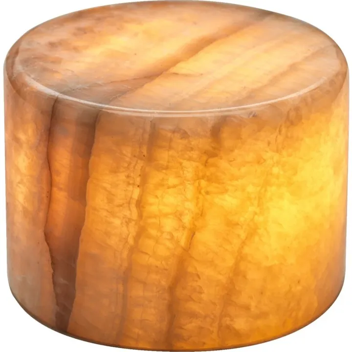 Unison marmor bordlys, ravfarvet, H6 cm – bordlampe — produktfoto