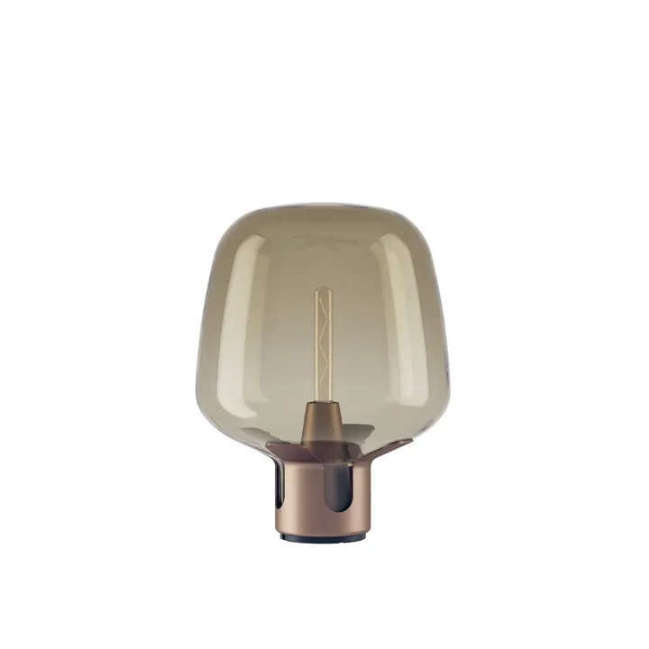 Lodes Flar Medium Terra/Honning – bordlampe — produktfoto