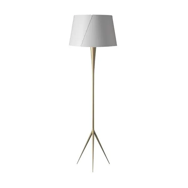 TATO De-Lux B4 Guld & Mat Hvid – gulvlampe — produktfoto