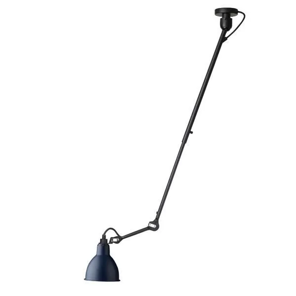 La Lampe Gras N302 Mat Sort & Mat Blå – loftlampe — produktfoto